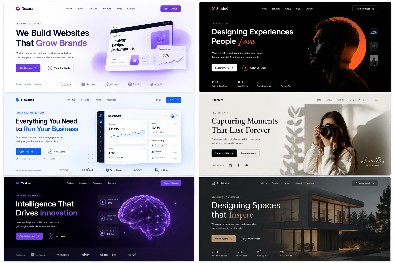 Website design preview - desktop